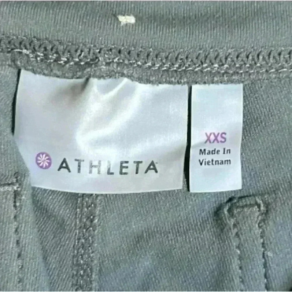 Athleta Joggers Sweatpants Womens XXS Black Joggers Nylon Lycra Zip Pockets - Picture 5 of 7